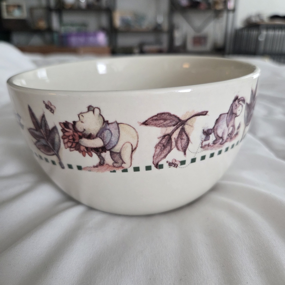 Disney Ceramic Bowl with Purple and Cream Design